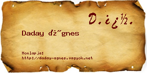 Daday Ágnes névjegykártya