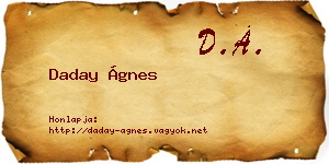 Daday Ágnes névjegykártya