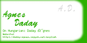 agnes daday business card